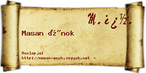 Masan Énok névjegykártya